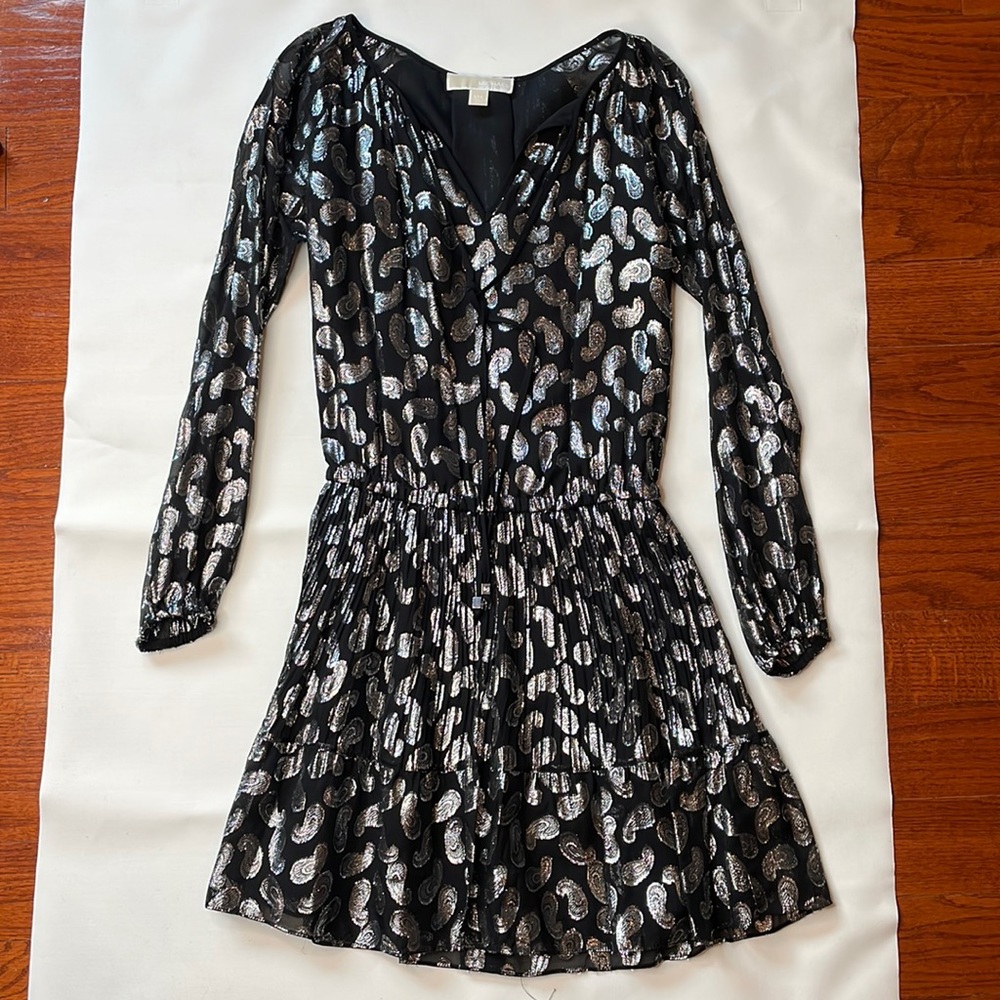 Metallic black dress by Michael by Michael Kors.
